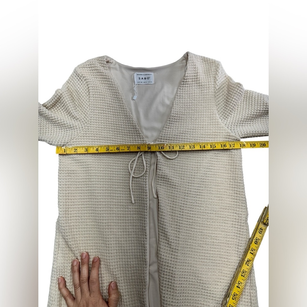 Sabo.Elegant beige Cardigan Sweater - Picture 11 of 16